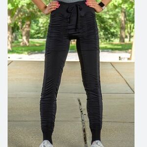 AGOGIE BLACK +40 WEARABLE RESISTANT ATHLETIC PANTS, SIZE XXL